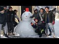 Làm Người Tuyết Khổng Lồ ở Nhật | Build a huge snowman in Japan