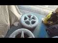 Vauxhall Tigra - repainting the wheels thanks to .....