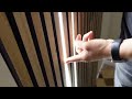 Wood Slat Wall Panels - Led strip lights installation process.