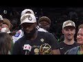 Lakers fan congratulates the Celtics title