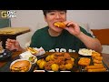 ASMR MUKBANG | Crispy Fried Chicken, Cheese burger, cheese stick recipe ! eating
