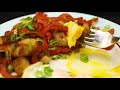 Home fries with peppers | eggs over easy