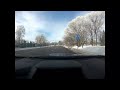 Enjoying a ride around town watching all the snow-covered trees!