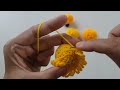 Crochet Marigold Flower #crochet #creative #handmade#zendu