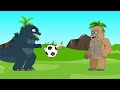 POOR BABY GODZILLA vs KONG LIFE : GODZILLA Play to Football | Godzilla Animation Cartoon