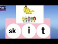 Lesson 16: Lets Learn 's' Blends.Four Letter Words Starting  With 2 Consonant blends.#phonics