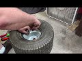 How to: Install tube in lawn mower tire