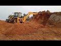 jcb 3dx bs4 backhoe loader digging and cutting soils satisfying work