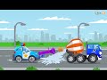 The Red Fire Truck with The Police Car | Emergency Cars Cartoon for kids