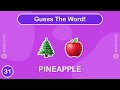 Guess the Word by Emoji? | Emoji Quiz Challenge | Moon Quiz 🌙