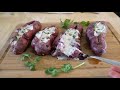 PURPLE SWEET POTATO RECIPE I baked sweet potato I gluten free vegan | plant based | hello green