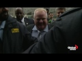 Toronto Mayor Rob Ford incredibly runs away from reporters in City Hall