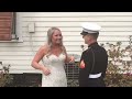 Marine surprises big sister on her wedding day