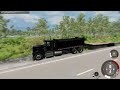 Gavril T-Series Dump Truck Hauls Wrecked Pete 379 [BeamNg.DRIVE]