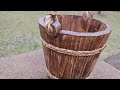 Making A Wooden Bucket With Limited Tools// Woodworking