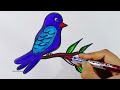 How to draw a Bird step by step | Bird drawing for kids | easy drawing for kids