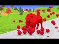 Long Slide Game With Elephant Gorilla Buffalo Hippopotamus Tiger - 3d Animal Game - Funny 3d Animals