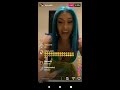Cardi b back on Instagram live says she wants lipo & she's starting her own language lol