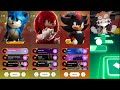 Sonic The Hedgehog 2 🔴 Knuckle 🔴 Shadow 🔴 Tails | Tiles Hop EDM Rush