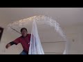 How to set up/fix/install a two stand mosquito net/rail net/how to install maharaja jhul