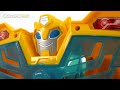 Transformers Rescue Bots Academy Bumblebee Track Tower! Go and transforming! | DuDuPopTOY