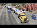 HEAVYWEIGHT CHAMPION: Gavril T-Series TRANSPORTING 3 PETROLEUM TANKERS | BeamNG.Drive 0.32 Cinematic