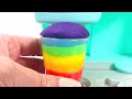 Play Doh Toy Kitchen | Create Rainbow Ice Creams