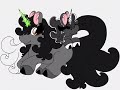 Black Sparkly Mother And Daughter Unicorns - #speedpaint