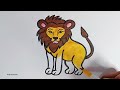 How to draw a Lion step by step | Lion drawing for kids | easy drawing