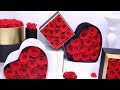 Real Rose Flowers With Box Set Valentines Day Gift Romantic
