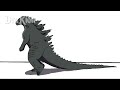 Godzilla 2014 walk cycle test | Animation