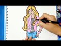 Barbie drawing for kids | Easy drawing|Barbie Doll