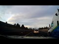 Wait for it, dipshit cuts me off and almost clips semi trailer! #Dashcam