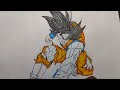 How to draw Goku ultra instinct | Anime drawing