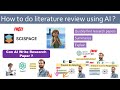 How to write literature review using AI. Free AI tool for literature search/review. Scispace.