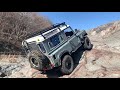 RC car : Defender D90 KAHN Ice & Rock Course Driving #17