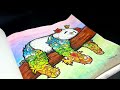 Creatopia | Sleepy colorful panda| #timelapse #coloringbook