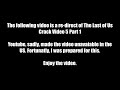 The Last of Us Crack Video 5 Part 1 Re-Direct
