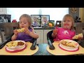 Twins try grilled corn