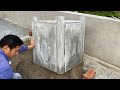 Detailed techniques for making plant pots from iron nets and cement. DIY pots at home