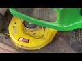 How to install a Mower Deck Belt on a John Deere L110 tractor