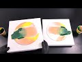 Stir silicone oil - VS - Not stir - fluid acrylic painting with different cells