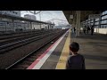 Shinkansen passing at high speed (Himeji) / Japan Trip 2020 (4K)