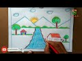 how to draw a beautiful Landscape very easy step by step