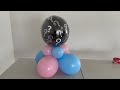 How to DIY No Mess Gender Reveal Balloon Column