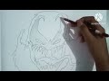 how to draw anti venom step by step easy tutorial