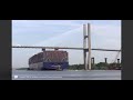 Largest container ship to visit East Coast. Savannah, Ga.