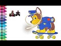 How to Draw Paw Patrol The Movie || Drawing Paw Patrol Chase 🐾