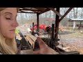 Sawing Porch Posts on a Corley Circle Sawmill!