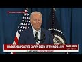 President Joe Biden responds to shooting at Trump rally